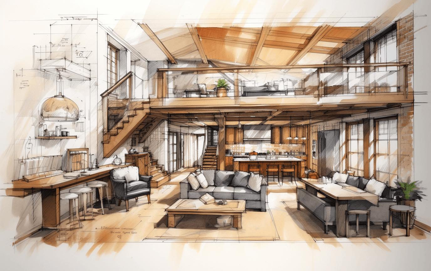 sketch of loft conversion design