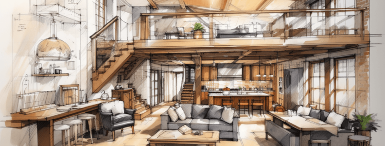 sketch of loft conversion design