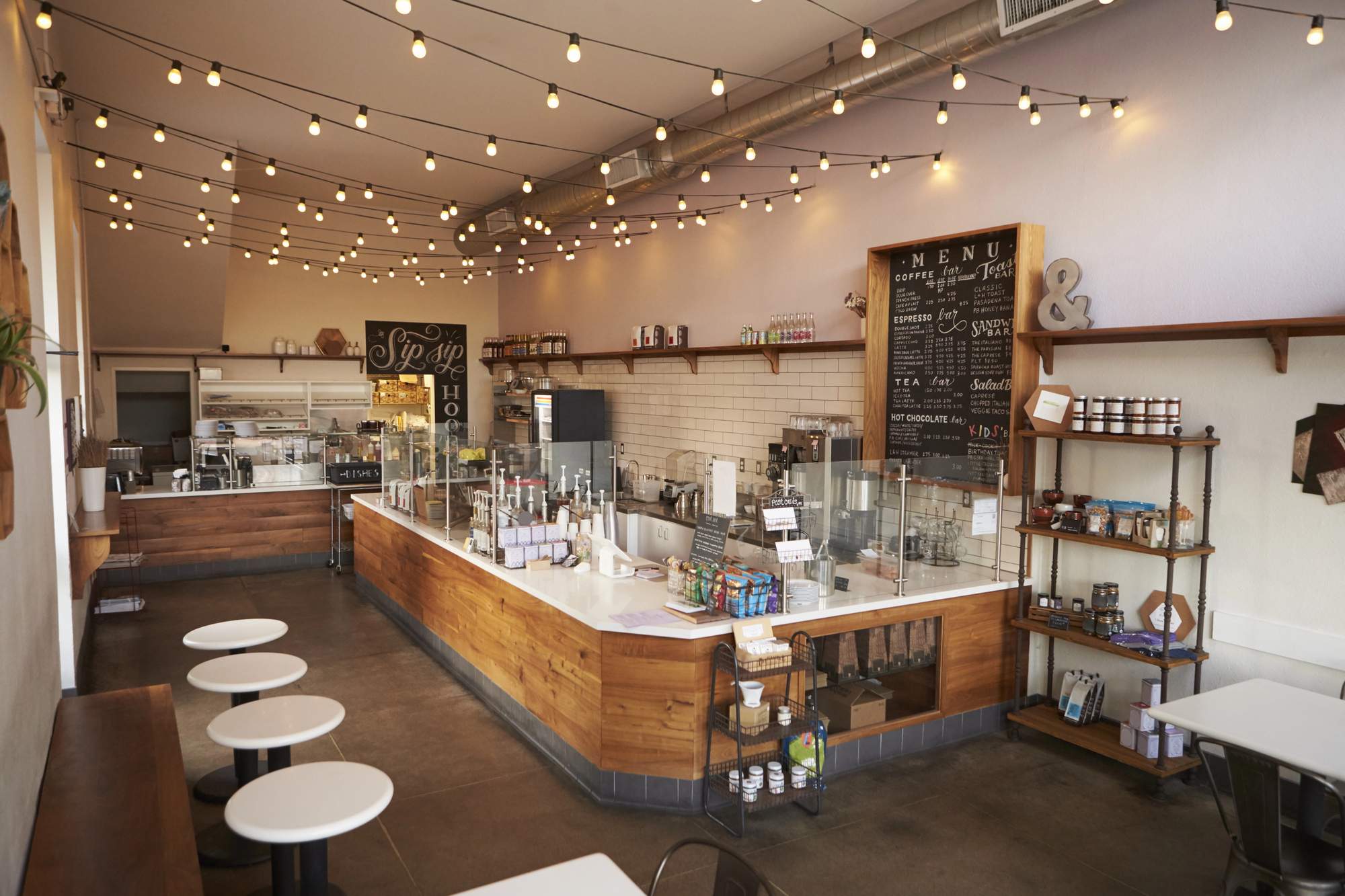 Modern interior cafe